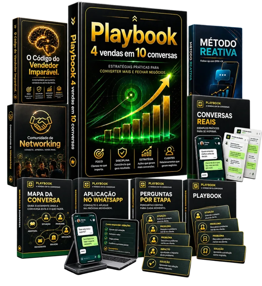 Playbook 4 Vendas em 10 Conversas e todos os bônus